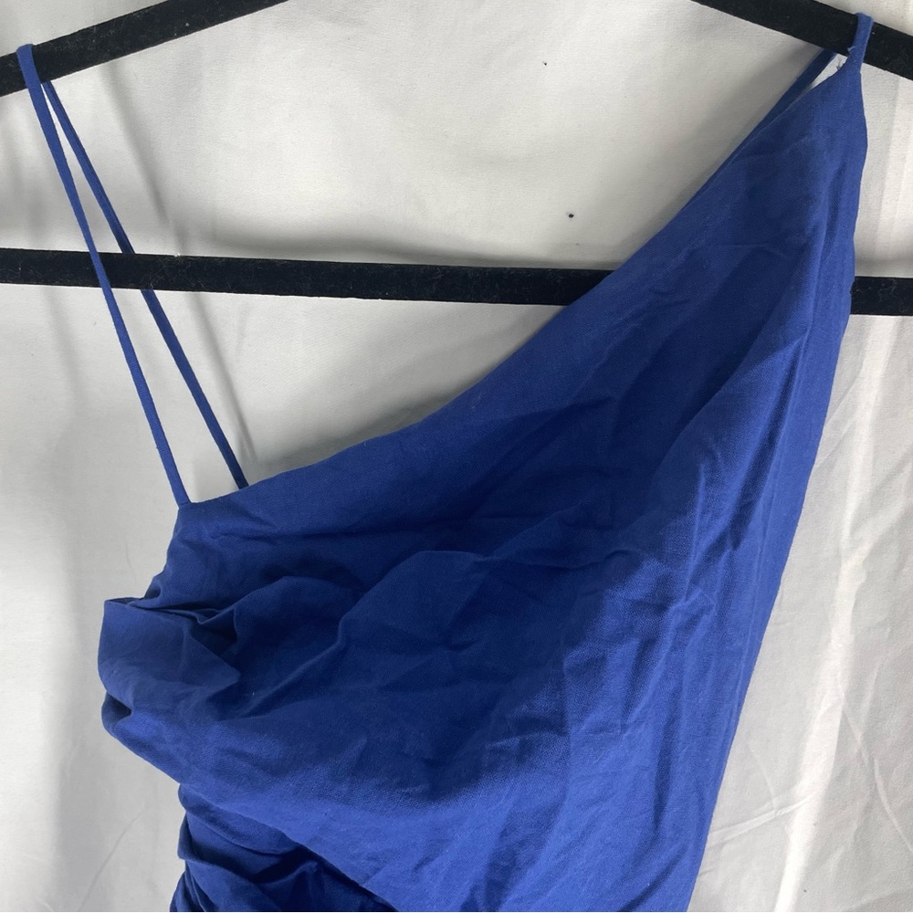 DESIGNER Dao Chloe Dao Cobalt Linen Evening Gown- Women’s L - Picture 3 of 11